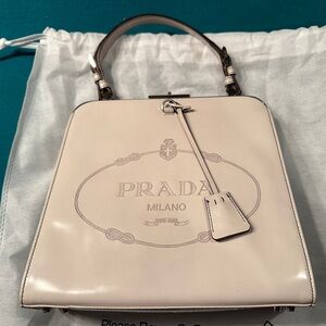 Prada Spazzolato ‘Devil Wears Prada’ Ivory Leather Shoulder Bag